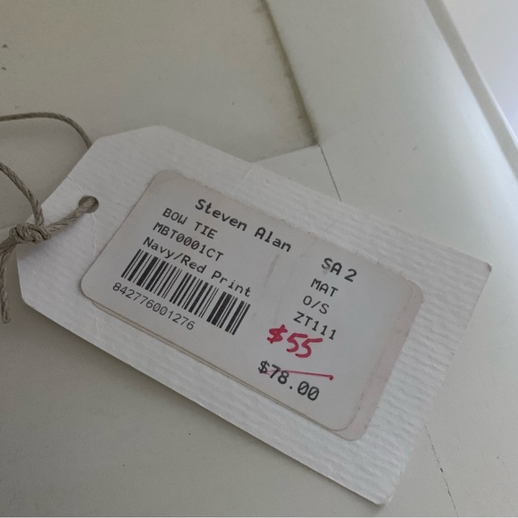 Steven Alan Bowtie Blue Red - Picture 4 of 7